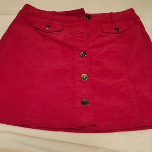Forever21 Red Corduroy Skirt small